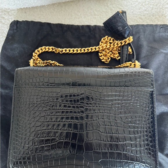 SUNSET MEDIUM IN CROCODILE-EMBOSSED LEATHER - Picture 3 of 11